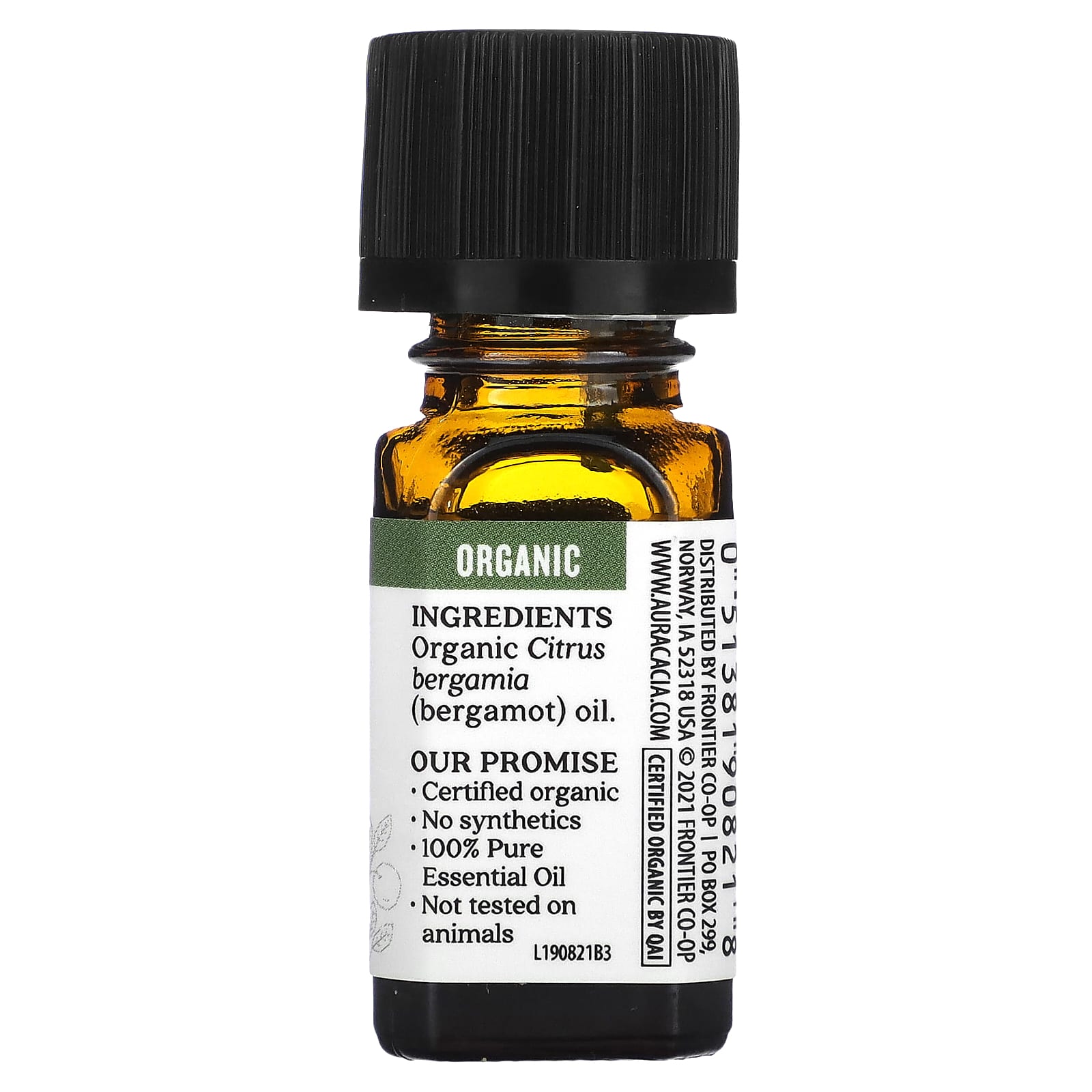 Aura Cacia Organic Bergamot Essential Oil, 0.25 fl oz (7.4 ml) - Image 2