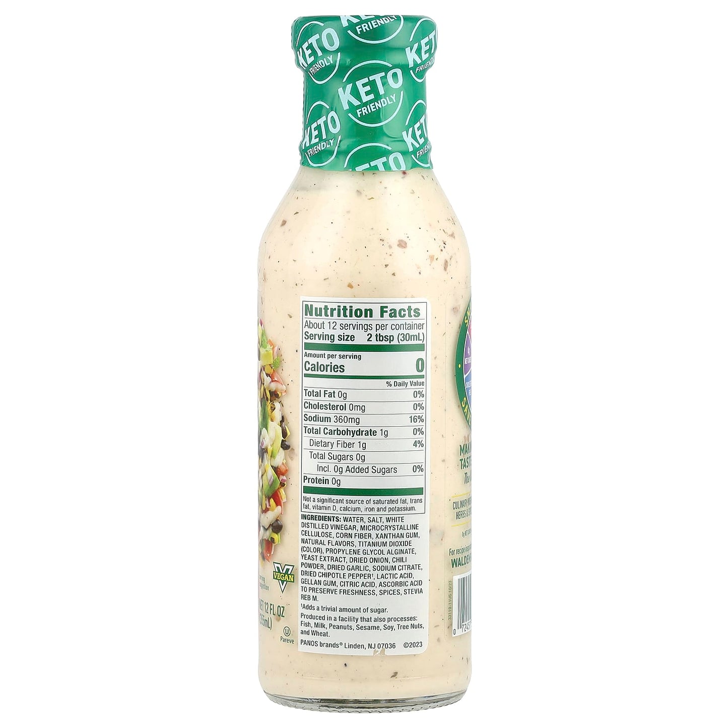Walden Farms, Chipotle Ranch Dressing, 12 fl oz (355 ml) - Image 2