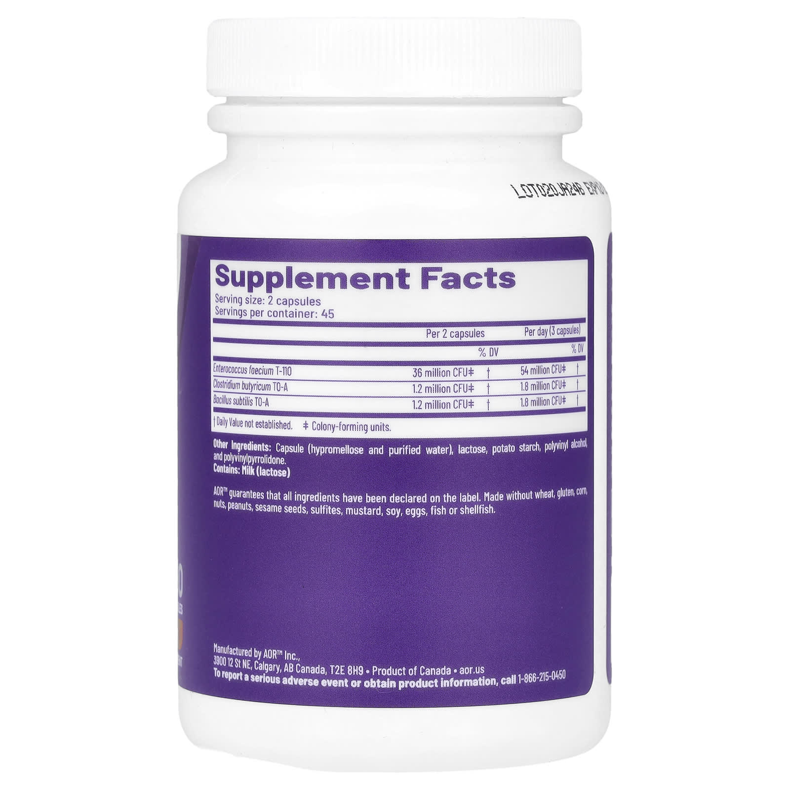 Probiotic-3 for Healthy Digestion by AOR - 90 Capsules - Image 2