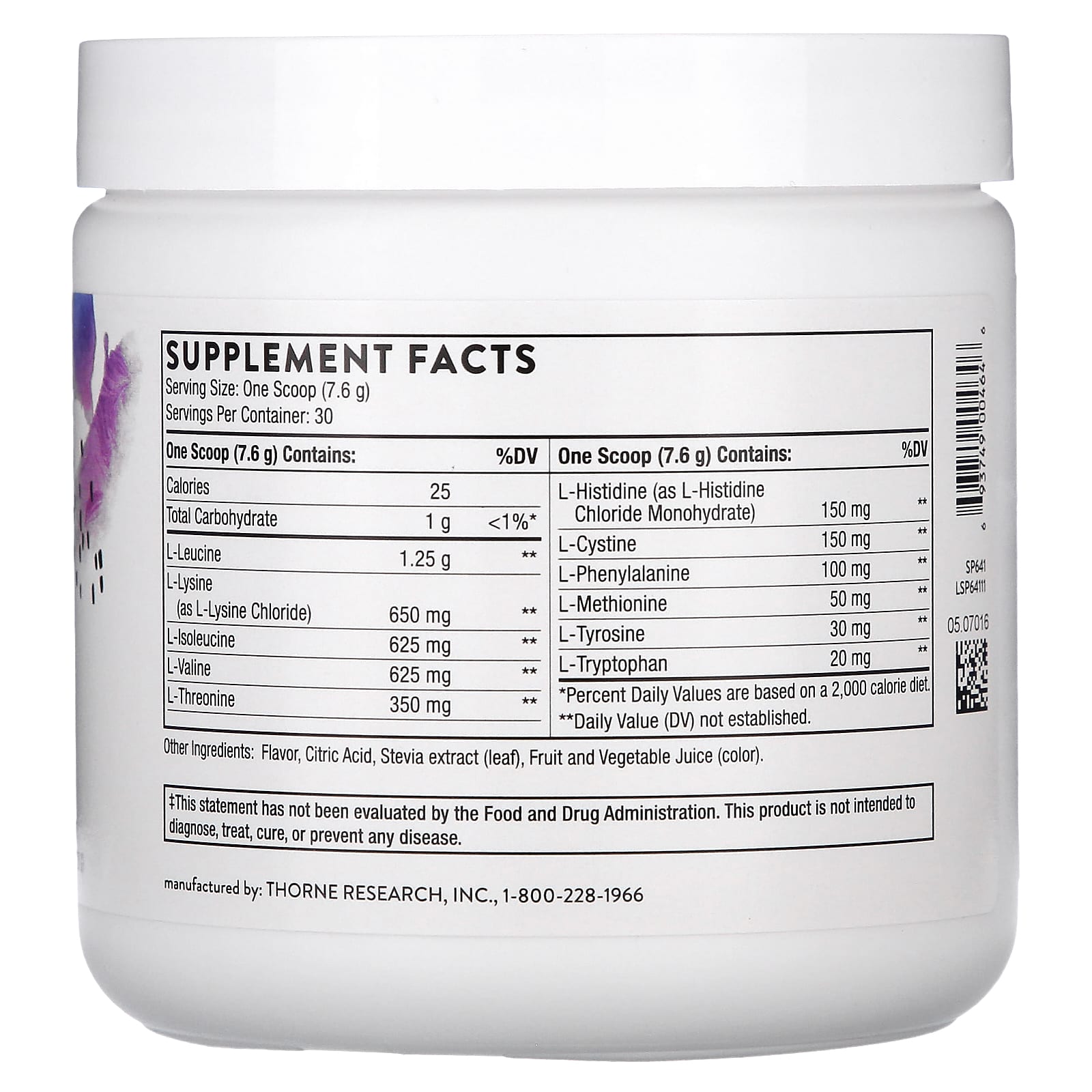 Thorne, Amino Complex, Berry, 8 oz (228 g) - Image 2
