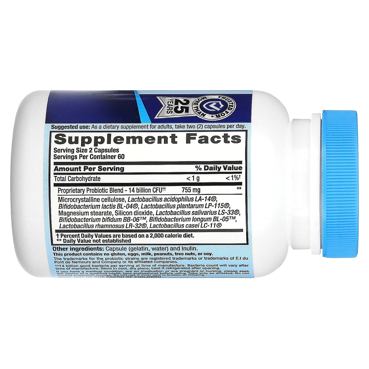 Nutrition Now, PB 8™ Probiotic, 14 Billion, 120 Capsules (7 Billion per Capsule) - Image 2