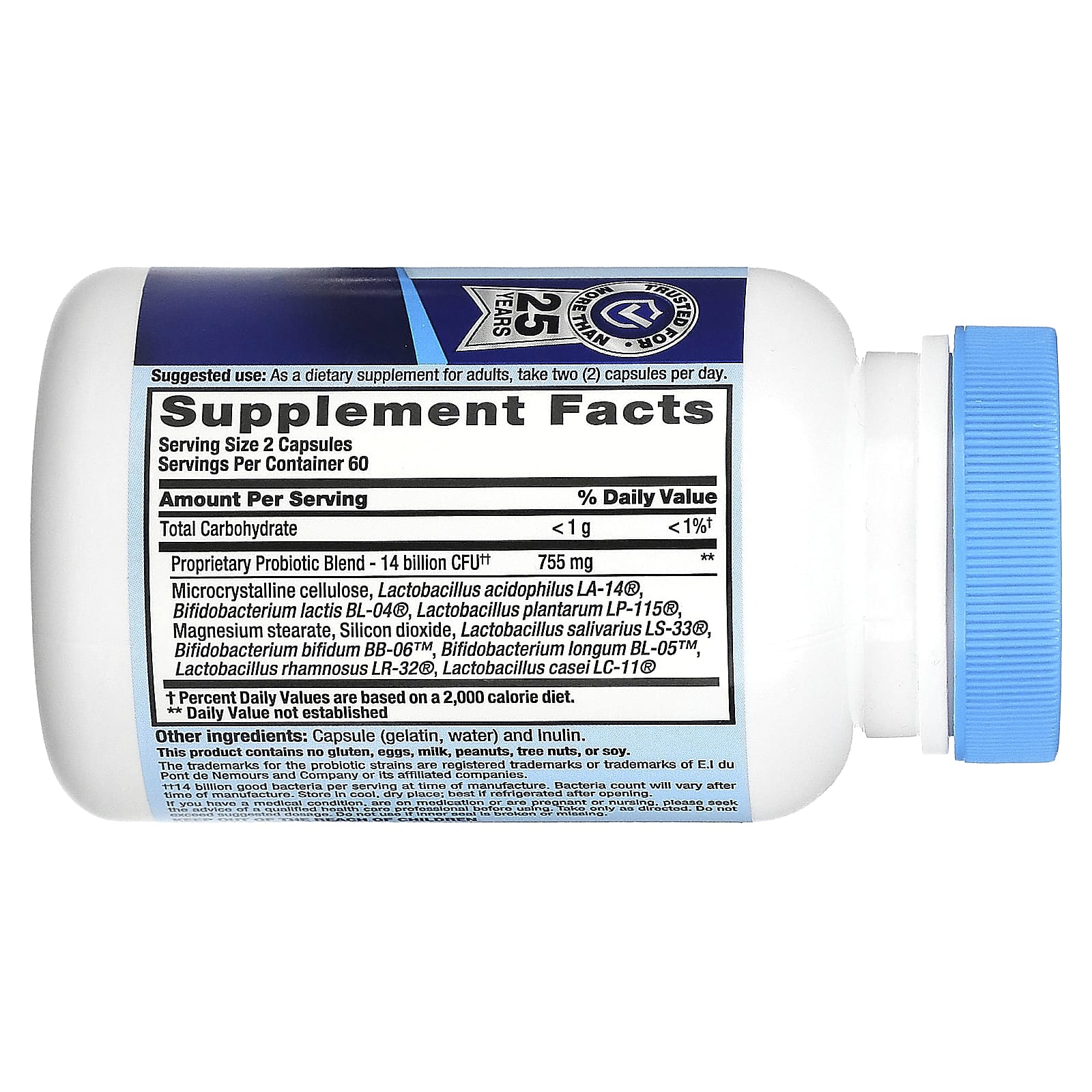Nutrition Now, PB 8™ Probiotic, 14 Billion, 120 Capsules (7 Billion per Capsule) - Image 2