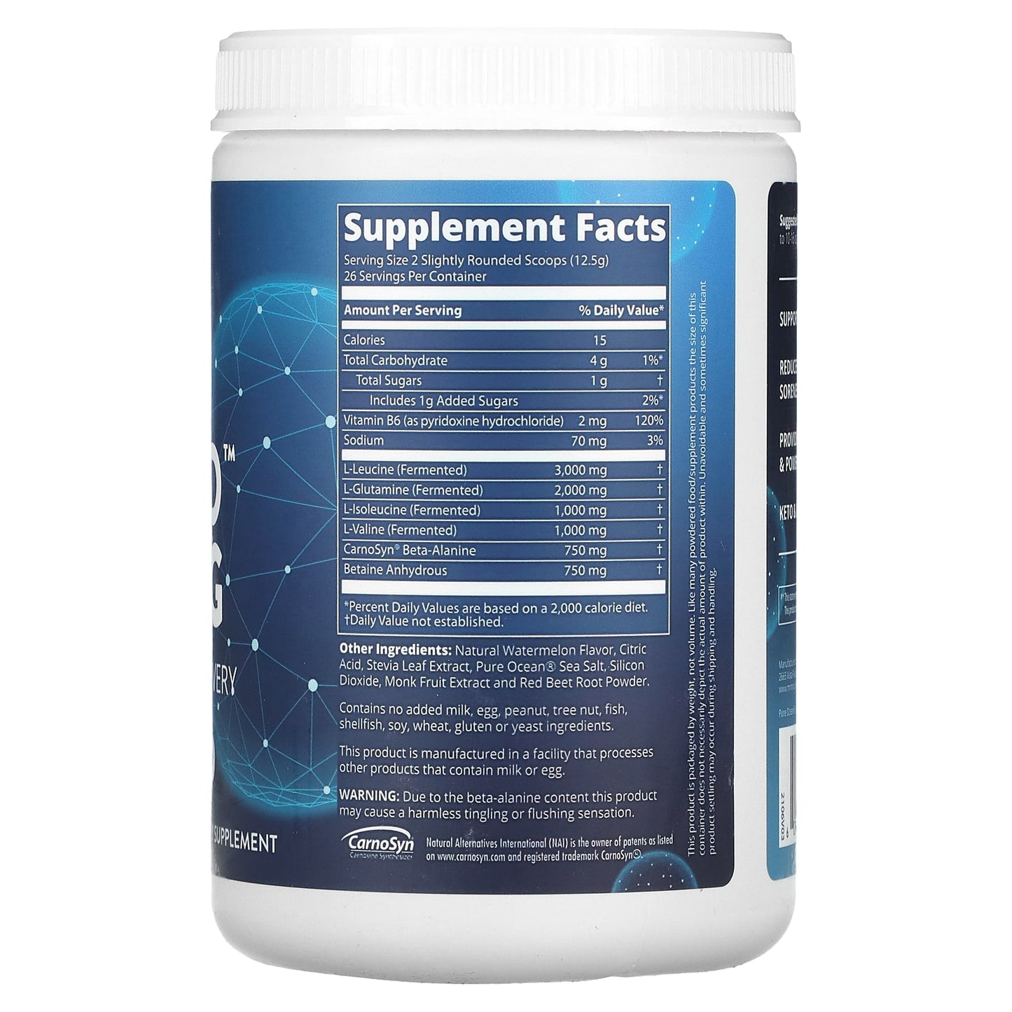MRM Nutrition, Reload BCAA+G, Post-Workout Recovery, Watermelon, 11.6 oz (330 g) - Image 2