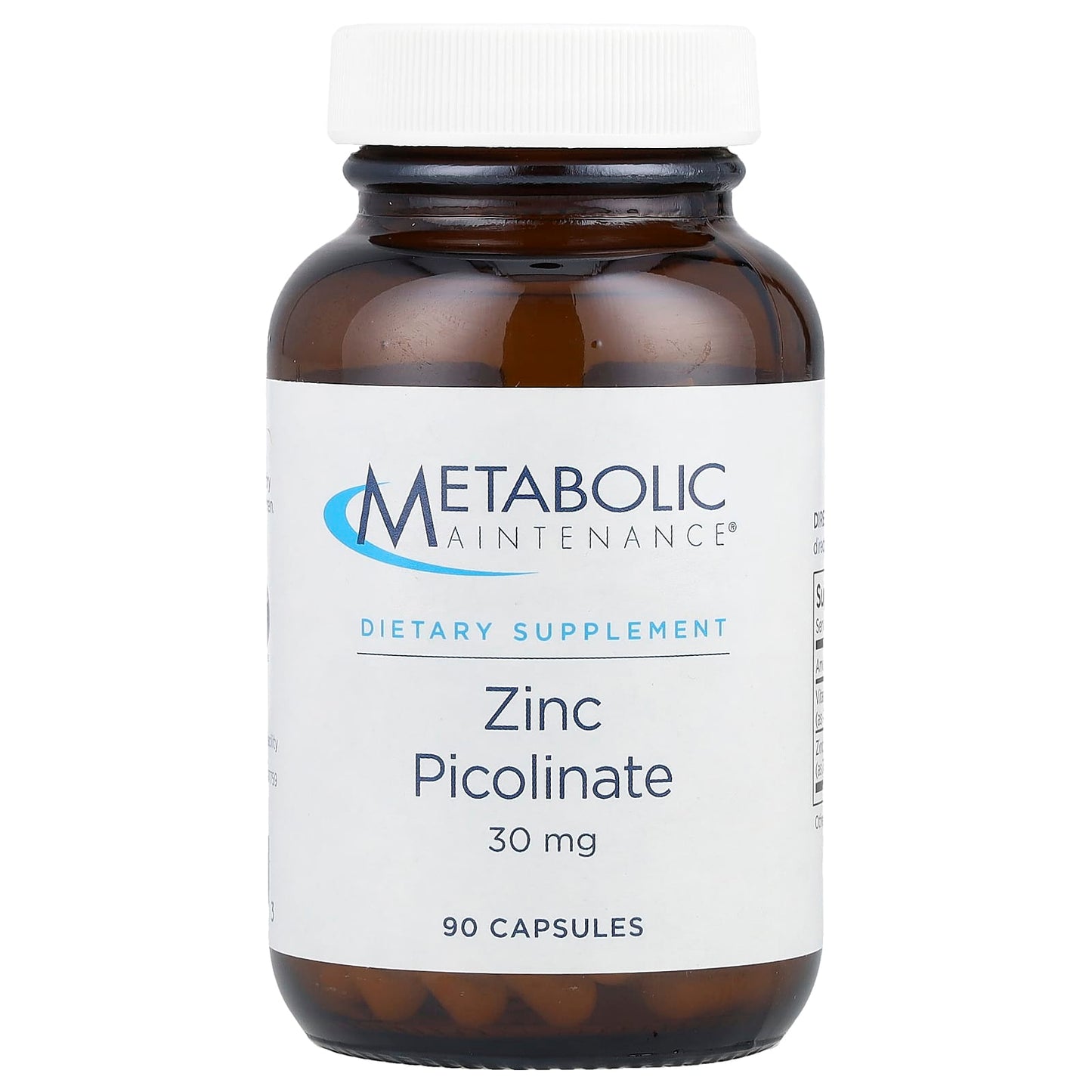 Metabolic Maintenance, Zinc Picolinate, 30 mg, 90 Capsules - Image 1
