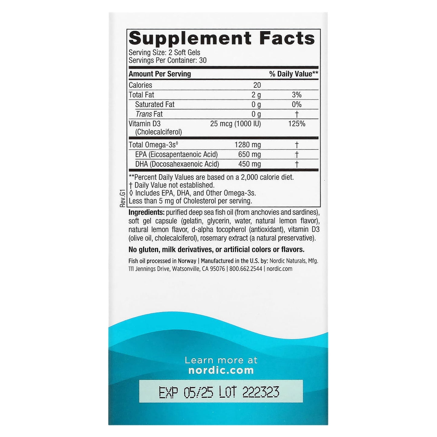 Nordic Naturals, Ultimate Omega-D3, Lemon, 60 Soft Gels - Image 2