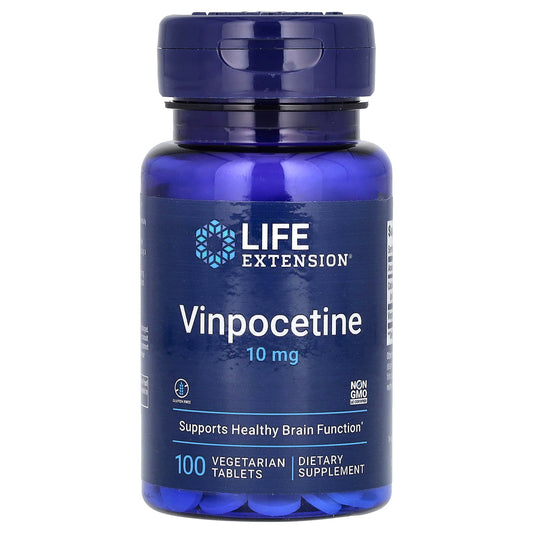 Life Extension, Vinpocetine, 10 mg, 100 Vegetarian Tablets - Image 1