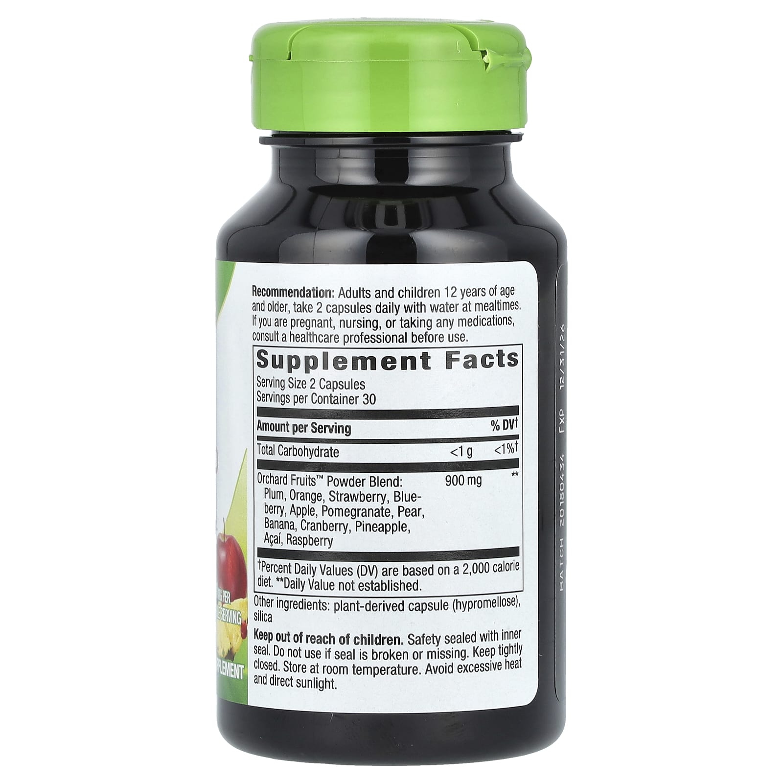 Nature's Way, Orchard Fruits, Fruit Powder Blend, 60 Vegan Capsules - Image 2