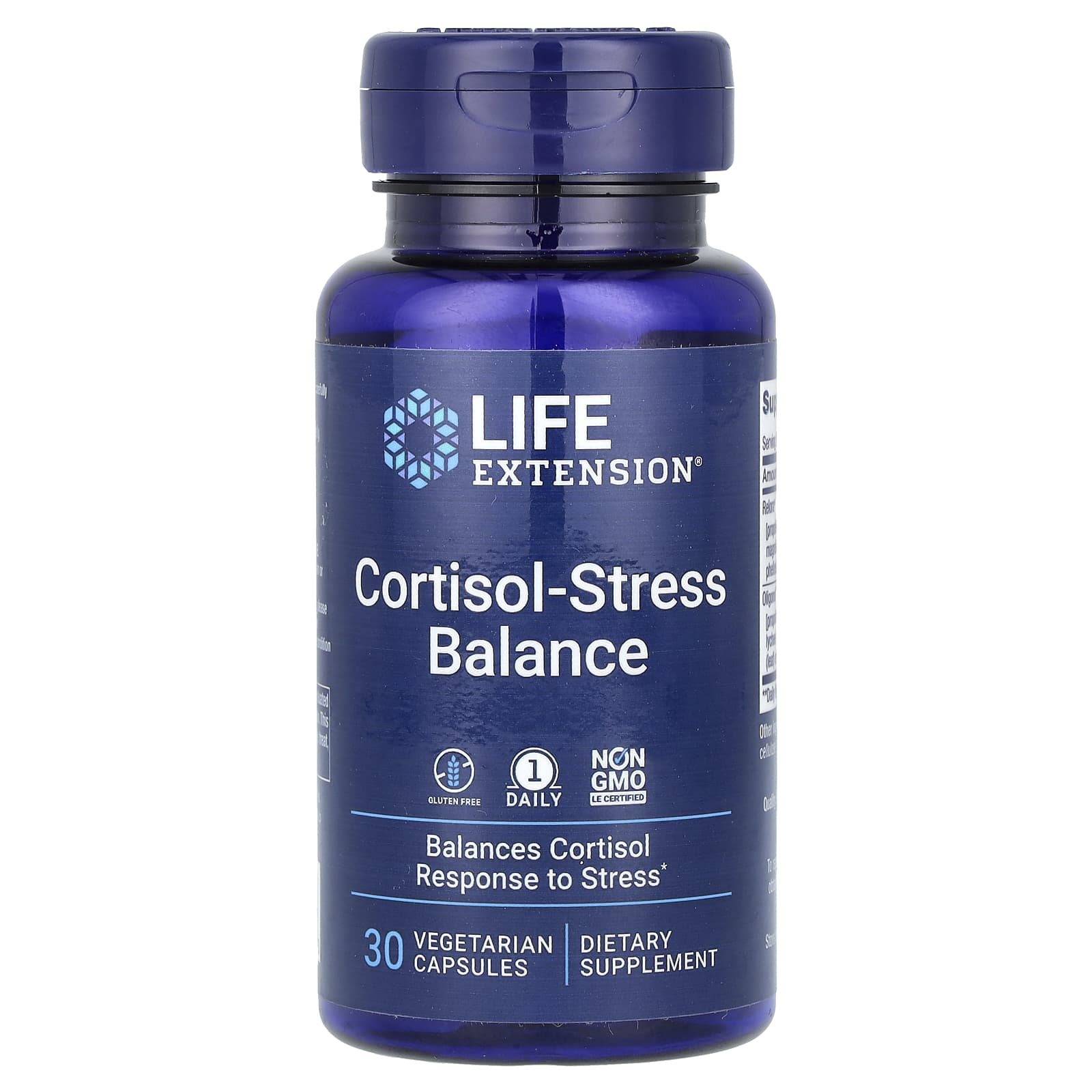 Life Extension, Cortisol-Stress Balance, 30 Vegetarian Capsules - Image 1