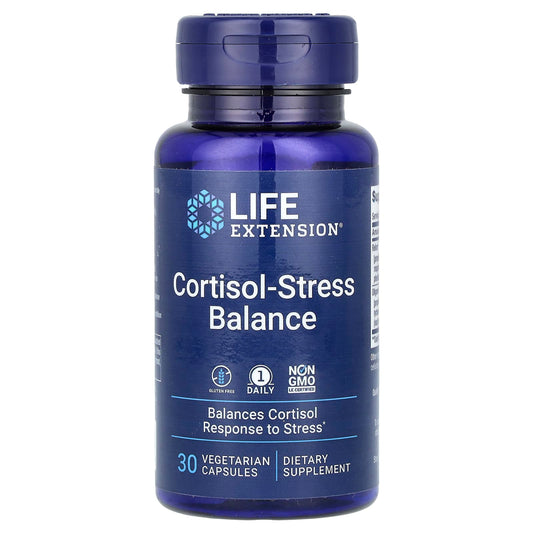 Life Extension, Cortisol-Stress Balance, 30 Vegetarian Capsules - Image 1