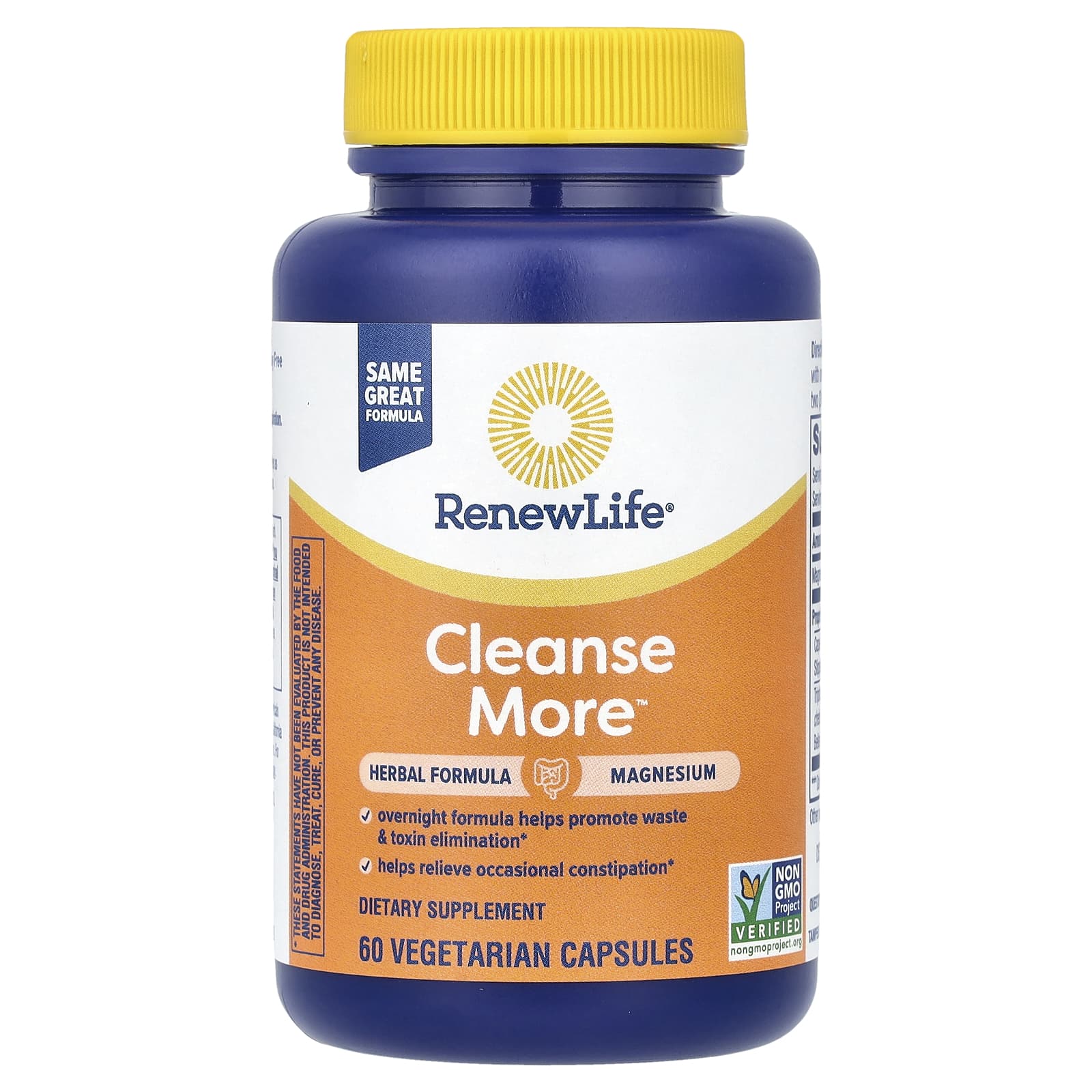 Renew Life, Cleanse More™, 60 Vegetarian Capsules - Image 1