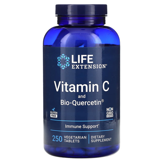 Life Extension, Vitamin C and Bio-Quercetin, 250 Vegetarian Tablets - Image 1