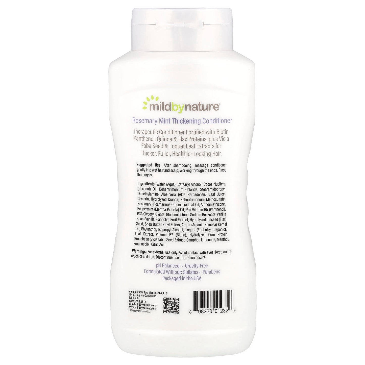 Mild By Nature, Thickening Conditioner, B-Complex & Biotin, Rosemary Mint, 16 fl oz (473 ml) - Image 2