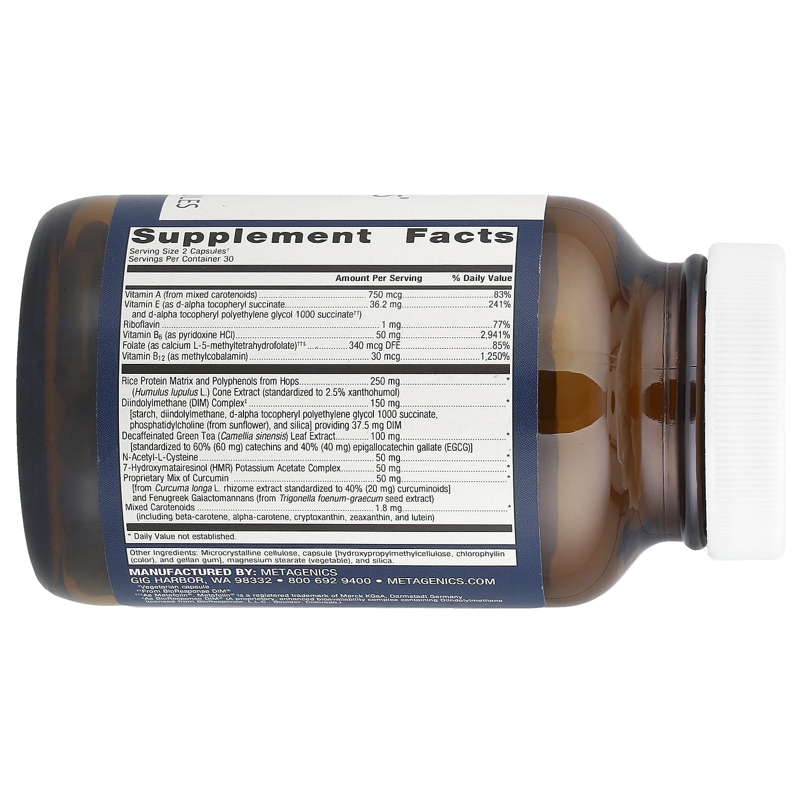Metagenics, EstroFactors®, 60 Capsules - Image 2