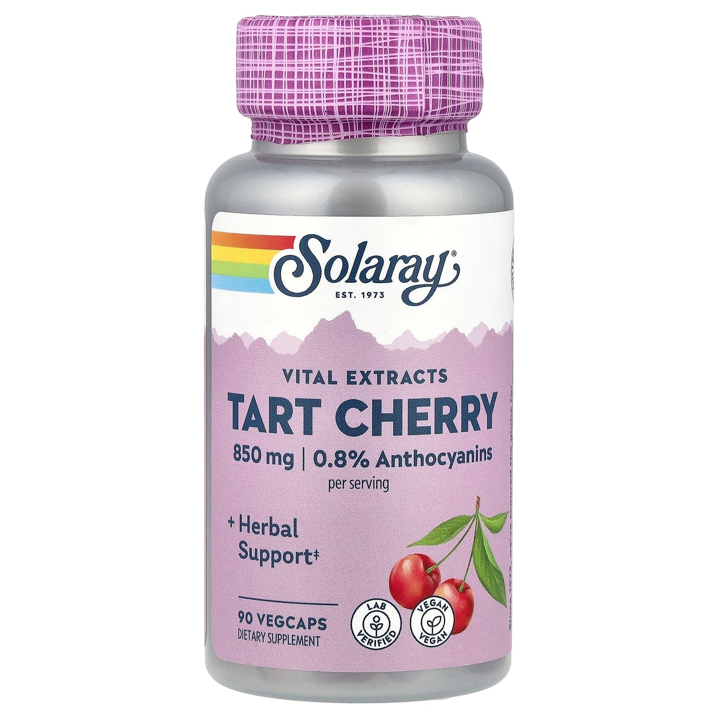 Solaray, Vital Extracts, Tart Cherry, 90 VegCaps (425 mg per Capsule) - Image 1