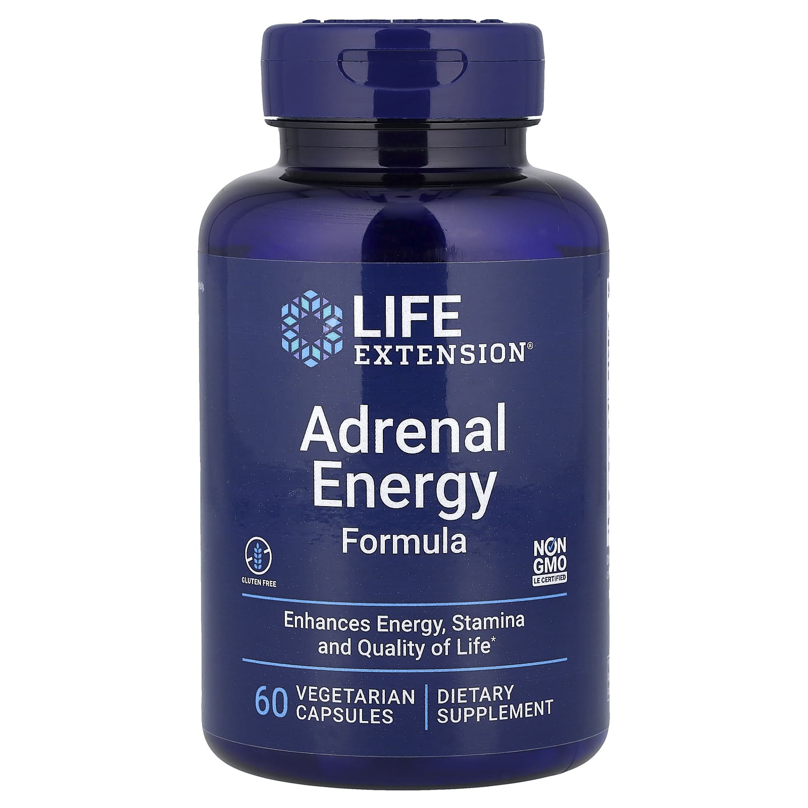 Life Extension, Adrenal Energy Formula, 60 Vegetarian Capsules - Image 1
