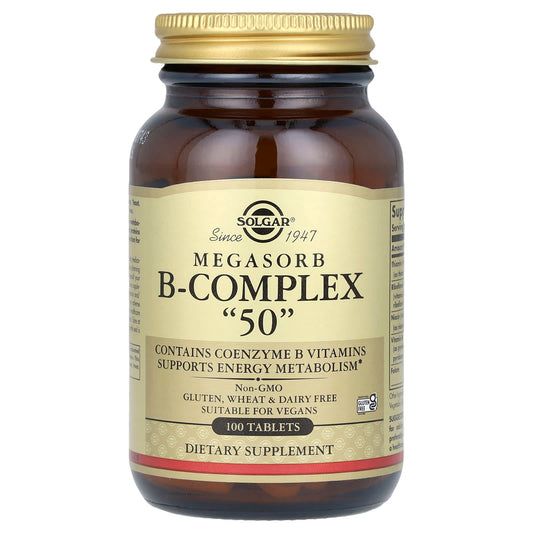 Solgar, Megasorb B-Complex "50", 100 Tablets - Image 1