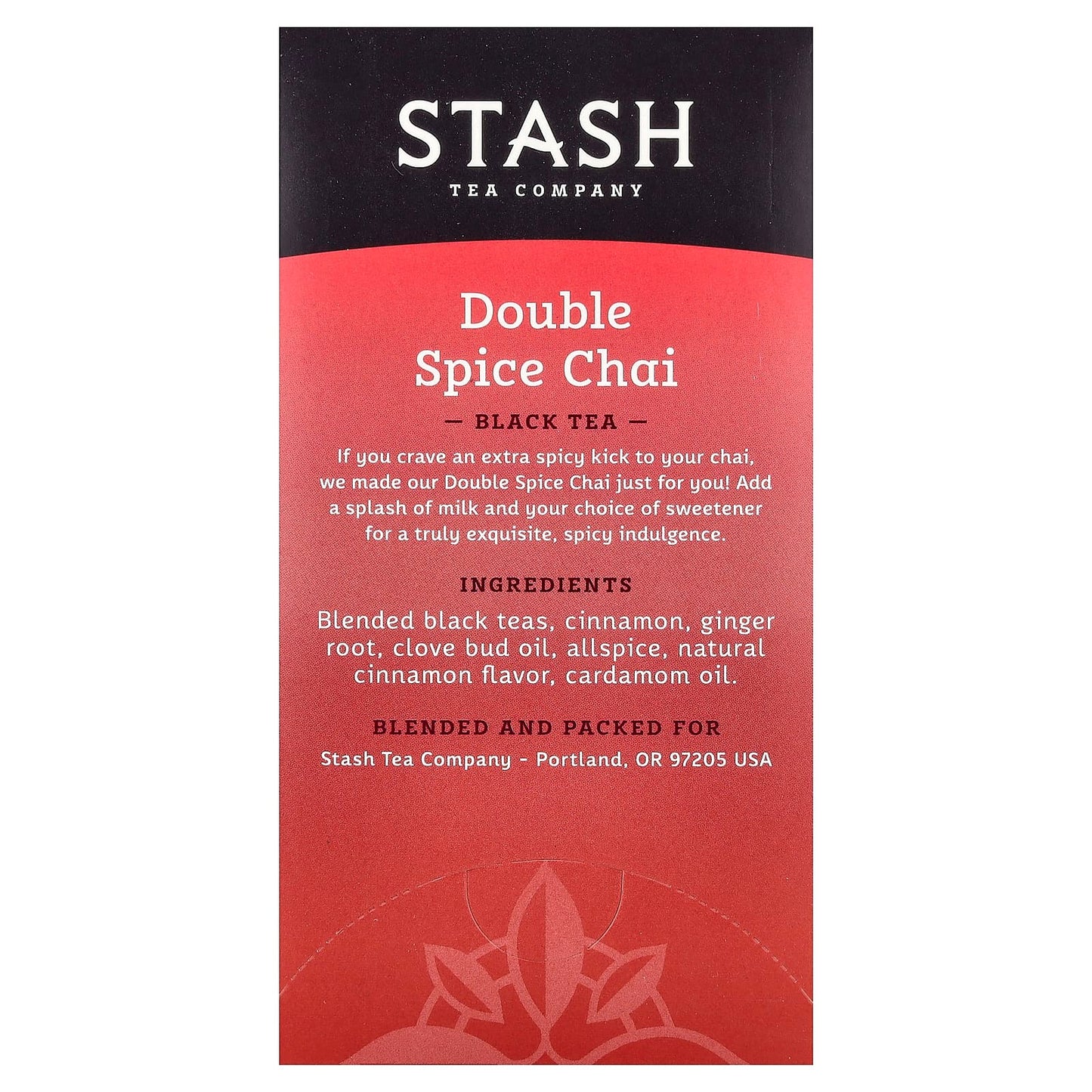 Stash Tea, Black Tea, Double Spice Chai, 18 Tea Bags, 1.1 oz (33 g) - Image 2