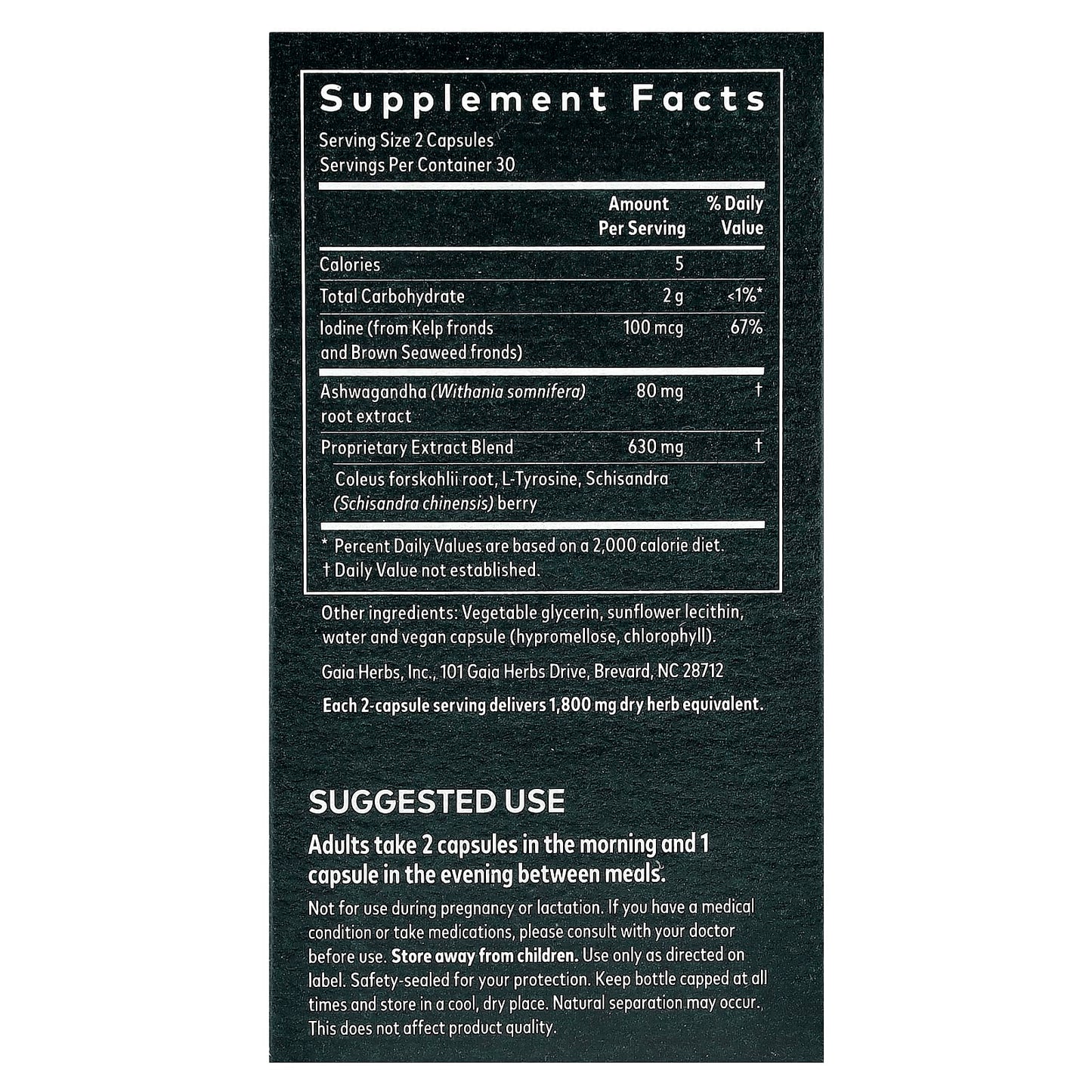 Thyroid Support Supplement by Gaia Herbs - 60 Vegan Capsules - Image 2