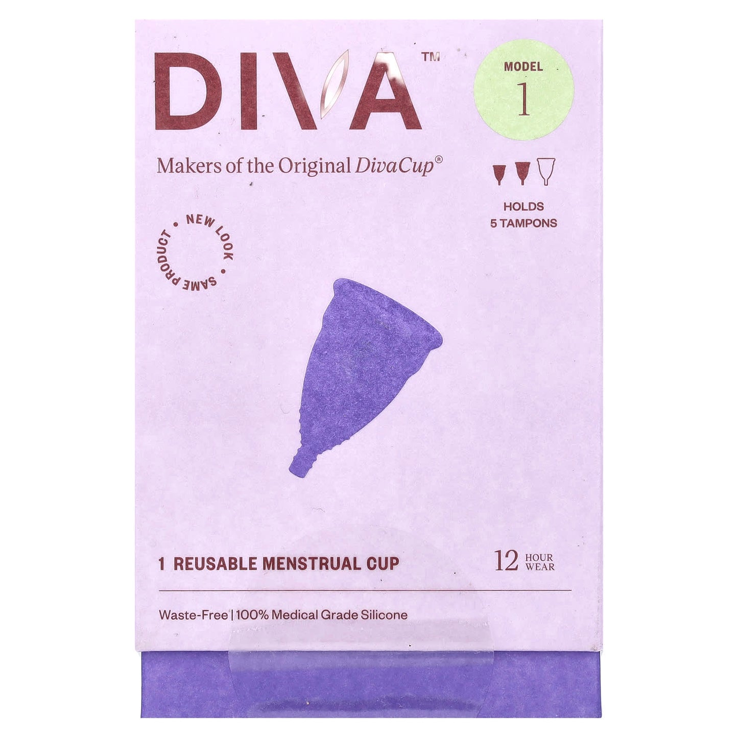 DivaCup Reusable Menstrual Cup for Comfortable All-Day Wear - Image 1