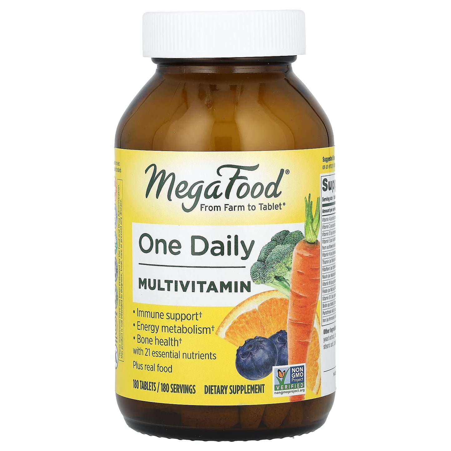 MegaFood, One Daily Multivitamin, 180 Tablets - Image 1
