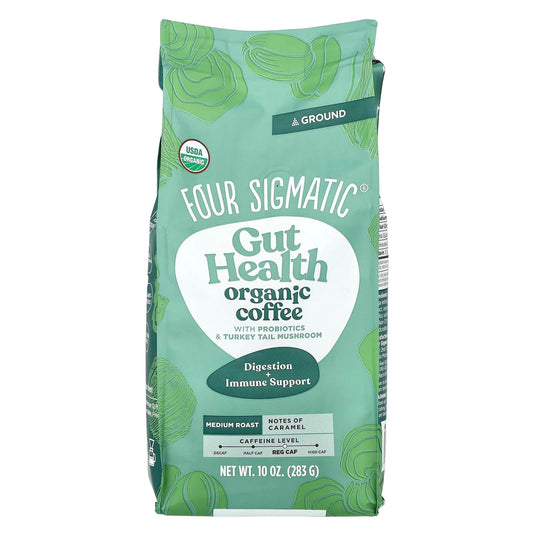 Four Sigmatic Gut Health Coffee: Organic & Probiotic-Rich, Medium Roast - Image 1