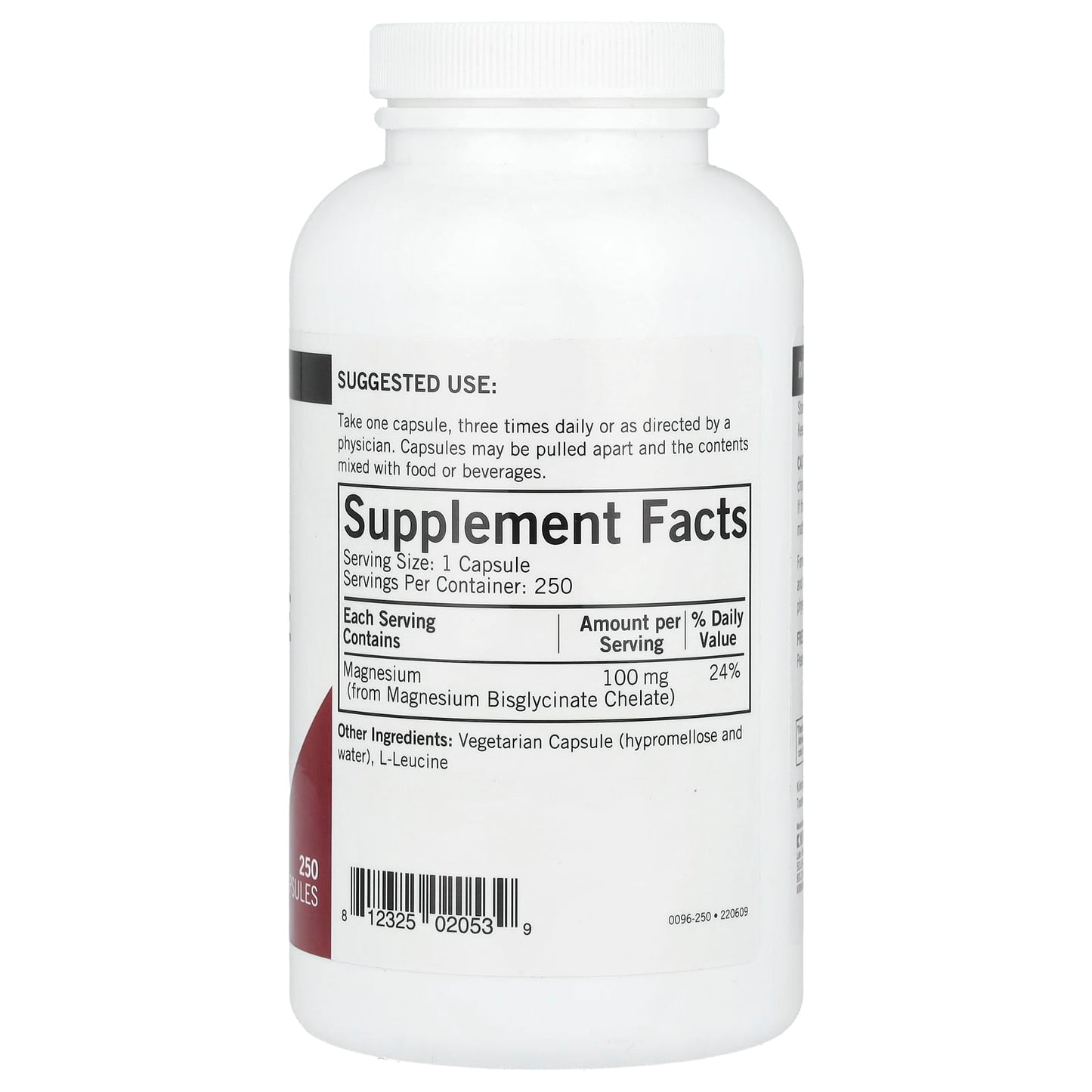 Kirkman Labs, Magnesium Bisglycinate Chelate, 100 mg, 250 Capsules - Image 2
