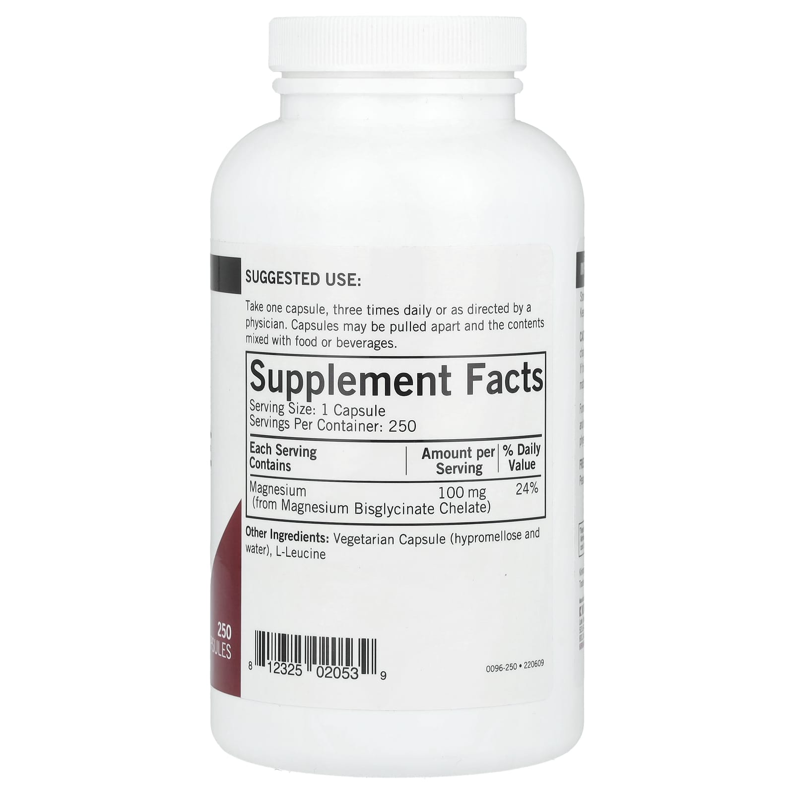 Kirkman Labs, Magnesium Bisglycinate Chelate, 100 mg, 250 Capsules - Image 2