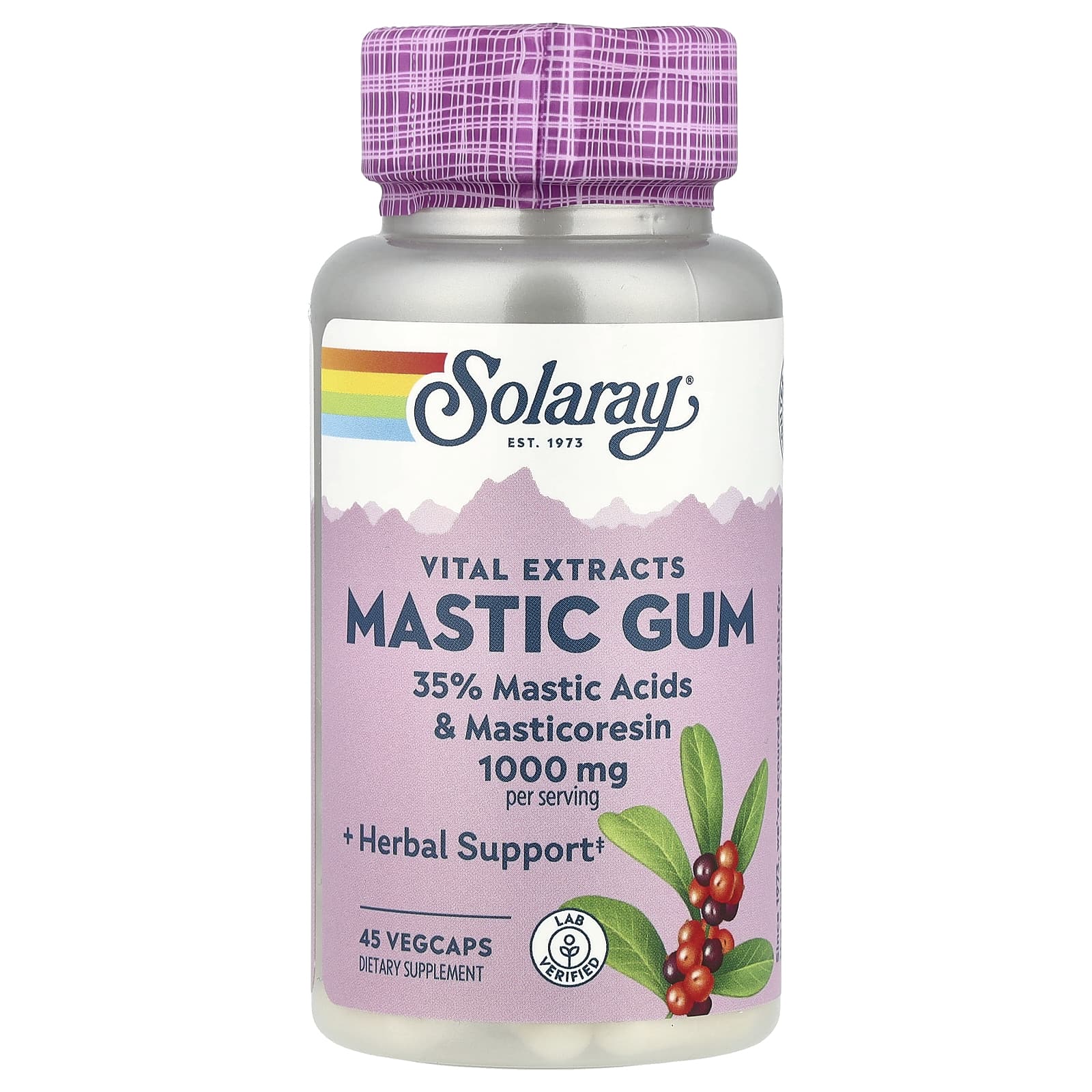 Solaray, Vital Extracts, Mastic Gum, 45 VegCaps (500 mg per Capsule) - Image 1