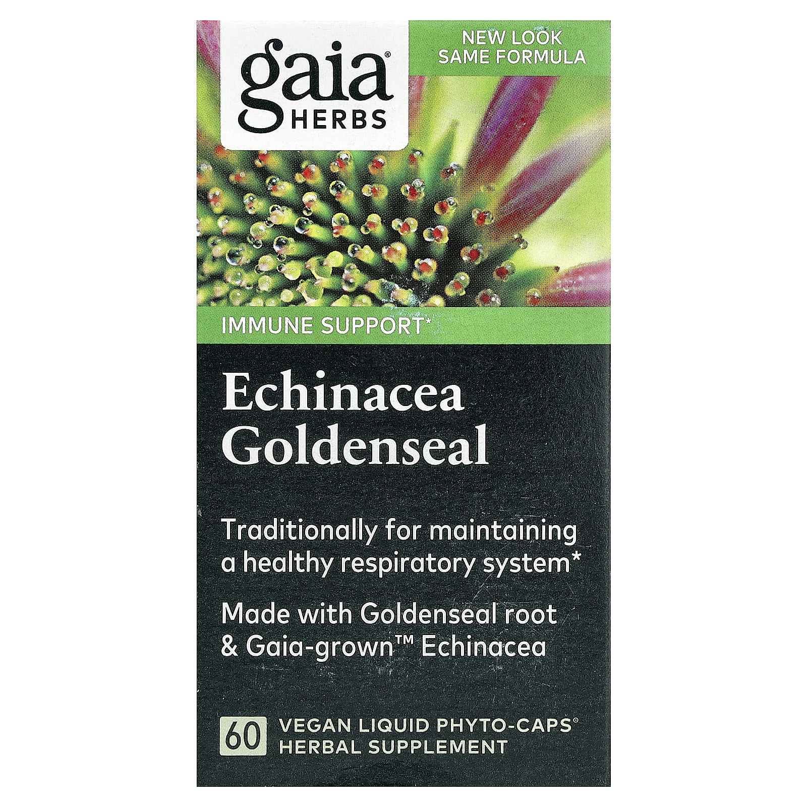 Gaia Herbs Echinacea Goldenseal Supplement for Immune Support - Image 1
