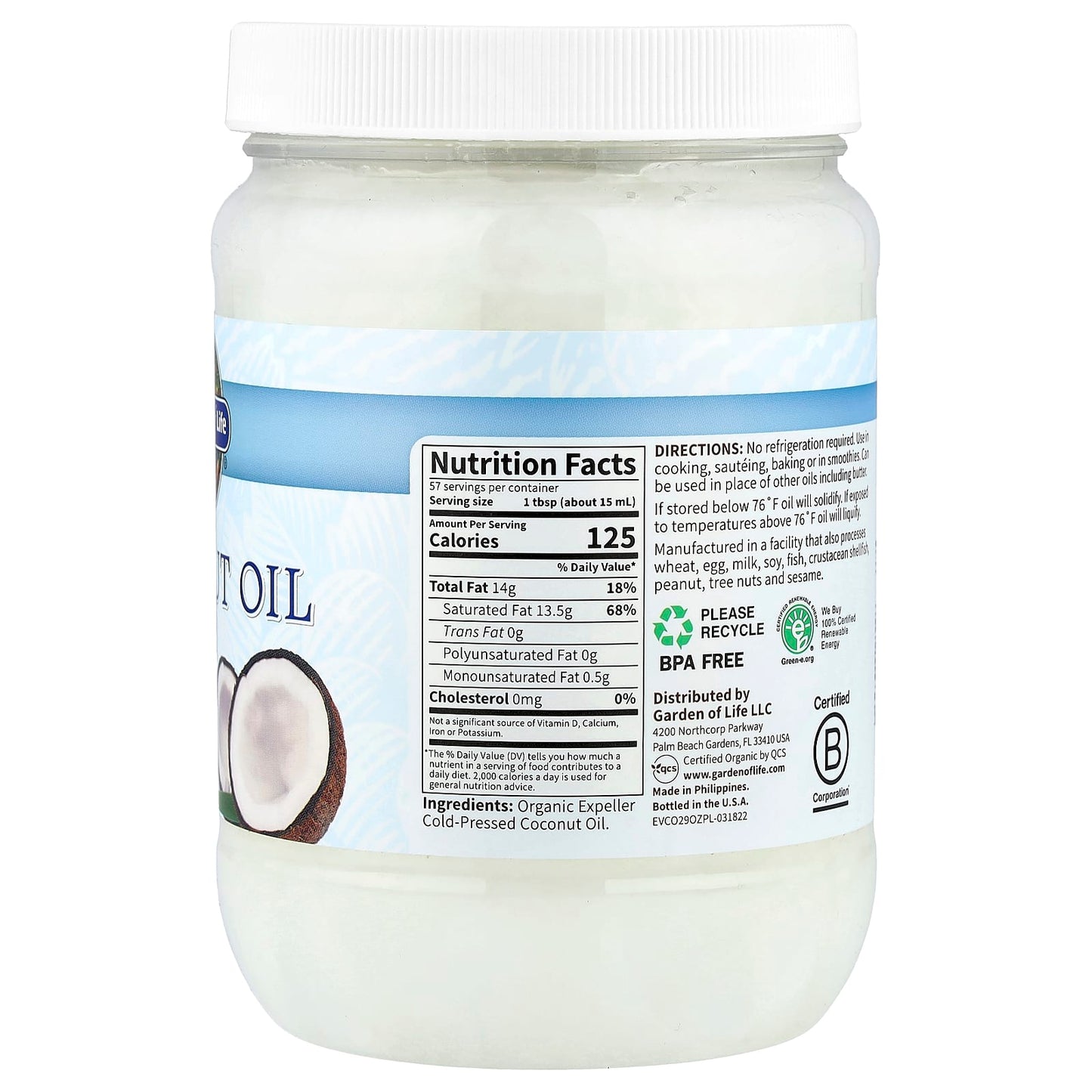 Garden of Life Raw Organic Extra Virgin Coconut Oil - 29 fl oz - Image 2