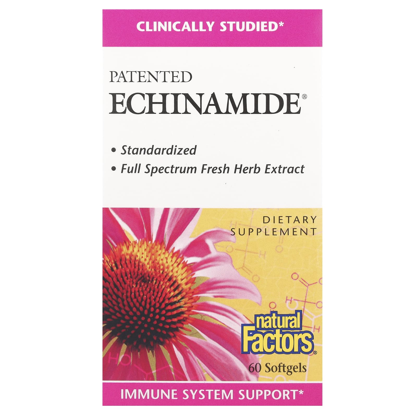 Natural Factors, Patented Echinamide®, 60 Softgels - Image 1