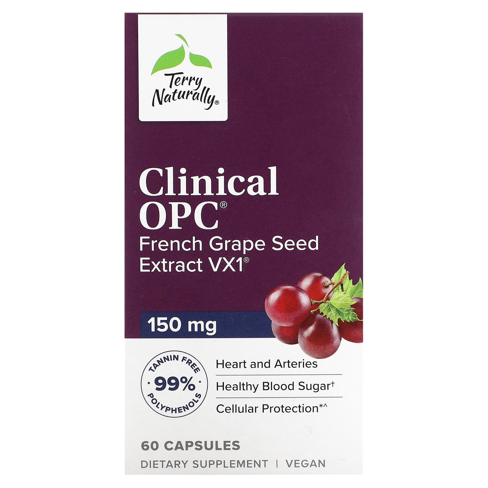 Terry Naturally, Clinical OPC, 150 mg, 60 Capsules - Image 1