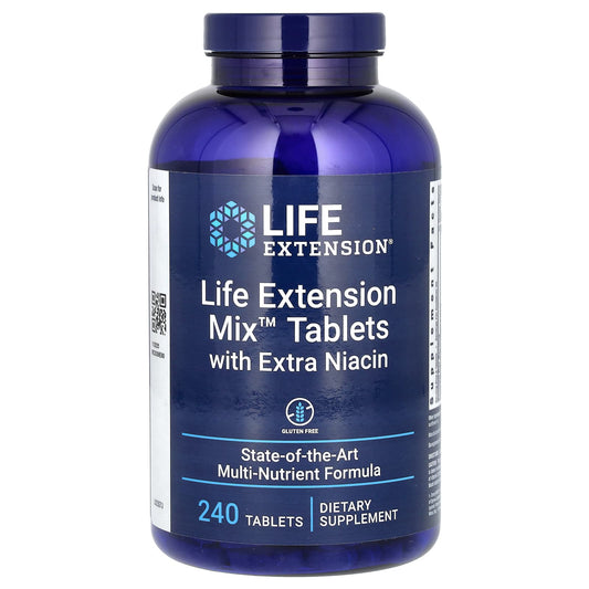 Life Extension Mix Tablets with Extra Niacin, 240 Tablets - Image 1