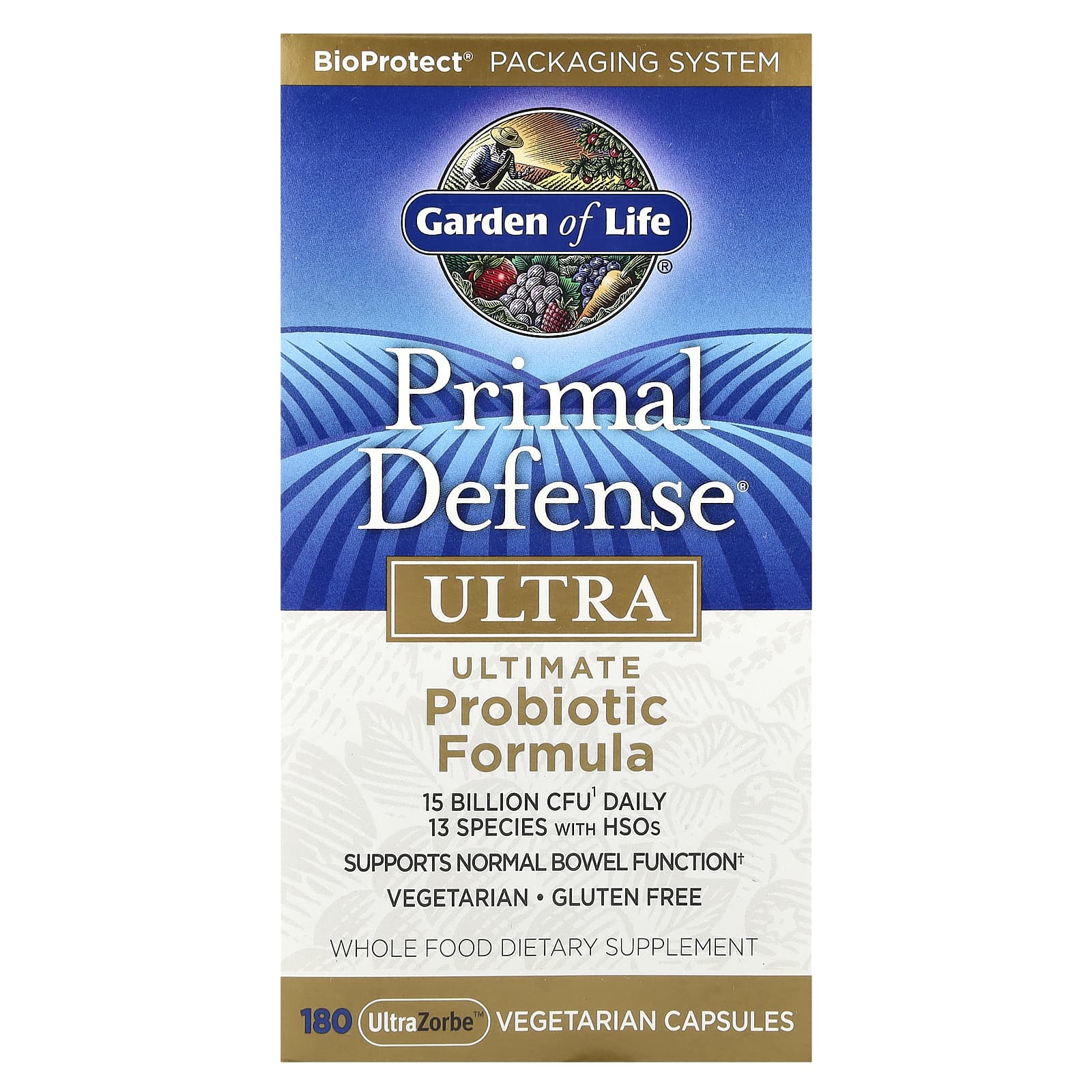 Primal Defense Ultra Probiotic Formula by Garden of Life - 180 Veg Capsules - Image 1