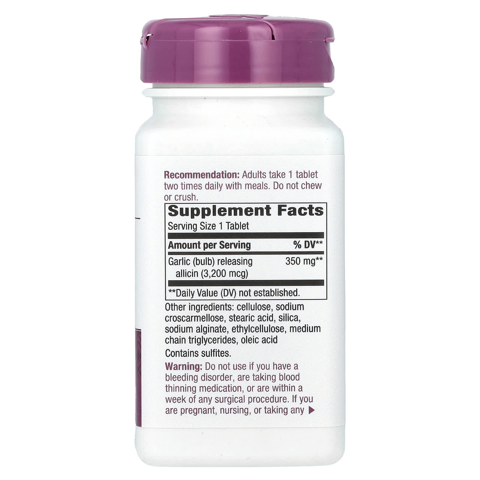 Nature's Way, Garlicin Cardio, 350 mg, 90 Vegan Tablets - Image 2