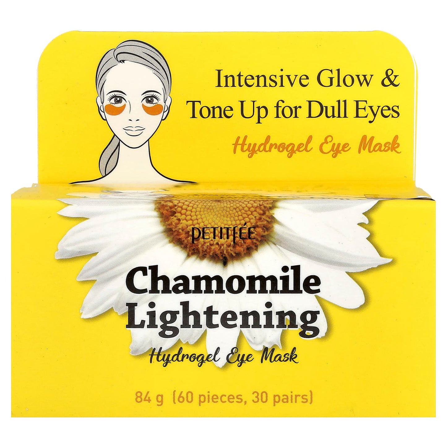 Petitfee, Chamomile Lightening, Hydrogel Eye Mask, 60 Patches, 84 g - Image 2
