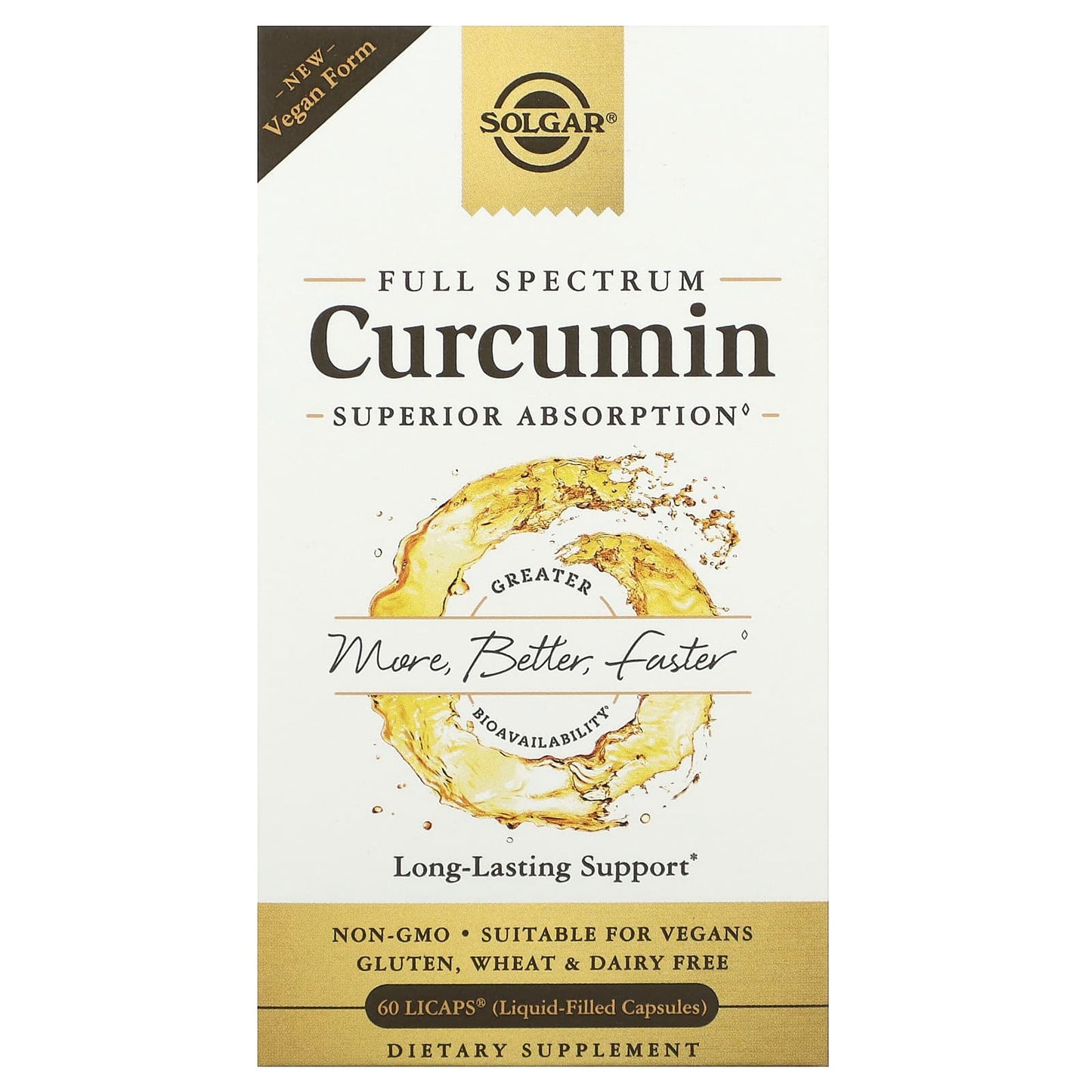 Solgar, Full Spectrum Curcumin, 60 Licaps - Image 1