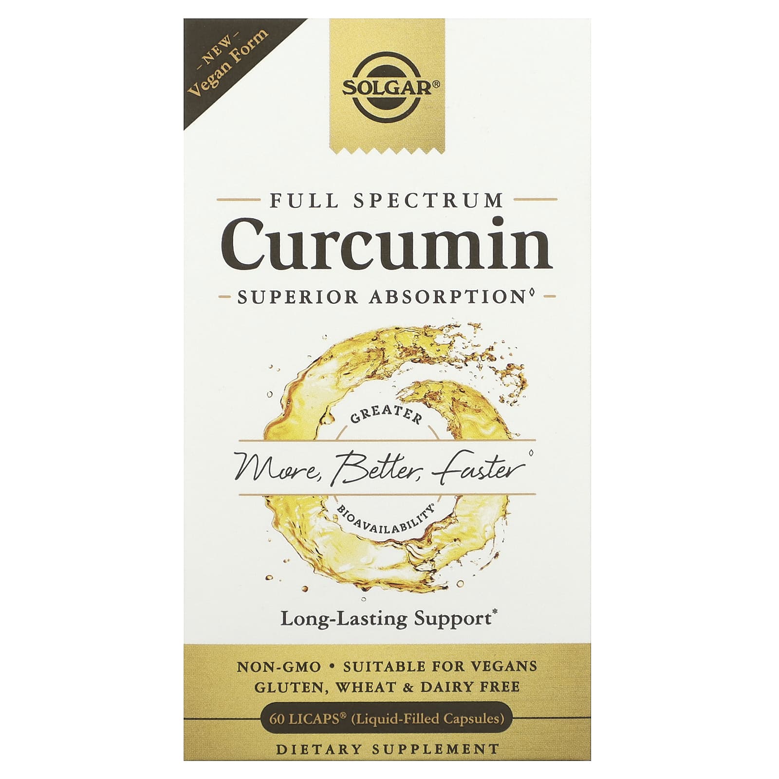 Solgar, Full Spectrum Curcumin, 60 Licaps - Image 1