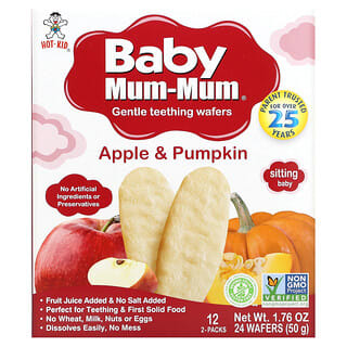 Gentle Gluten-Free Baby Teething Wafers by Hot Kid, 12 Packs
