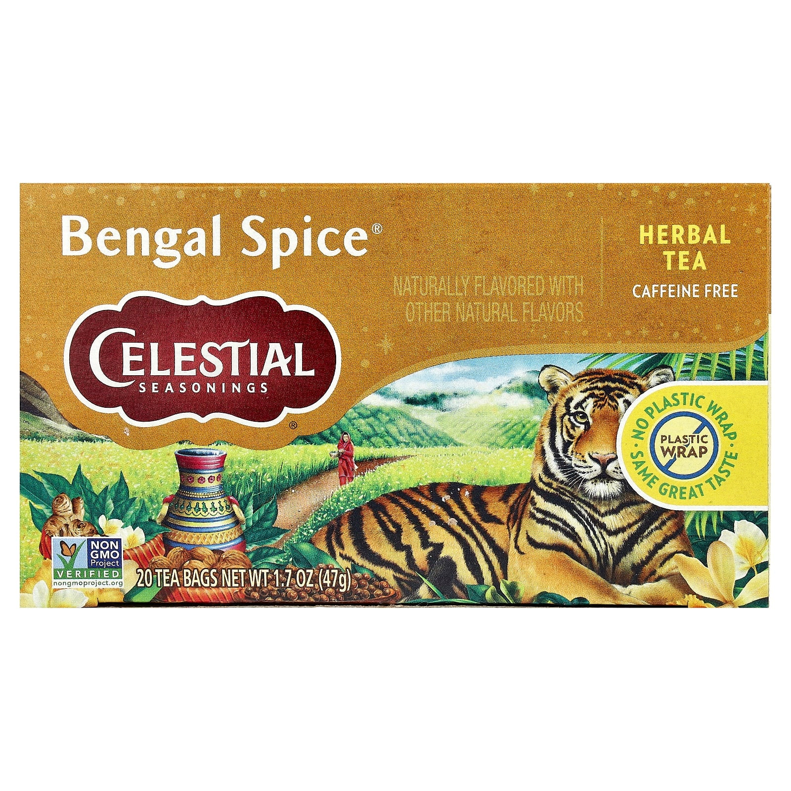 Celestial Seasonings Bengal Spice Herbal Tea, Caffeine-Free, 20 Tea Bags - Image 1