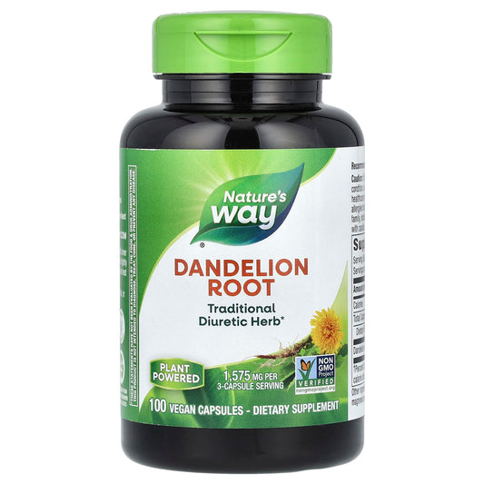 Nature's Way, Dandelion Root, 100 Vegan Capsules (525 mg per Capsule) - Image 1