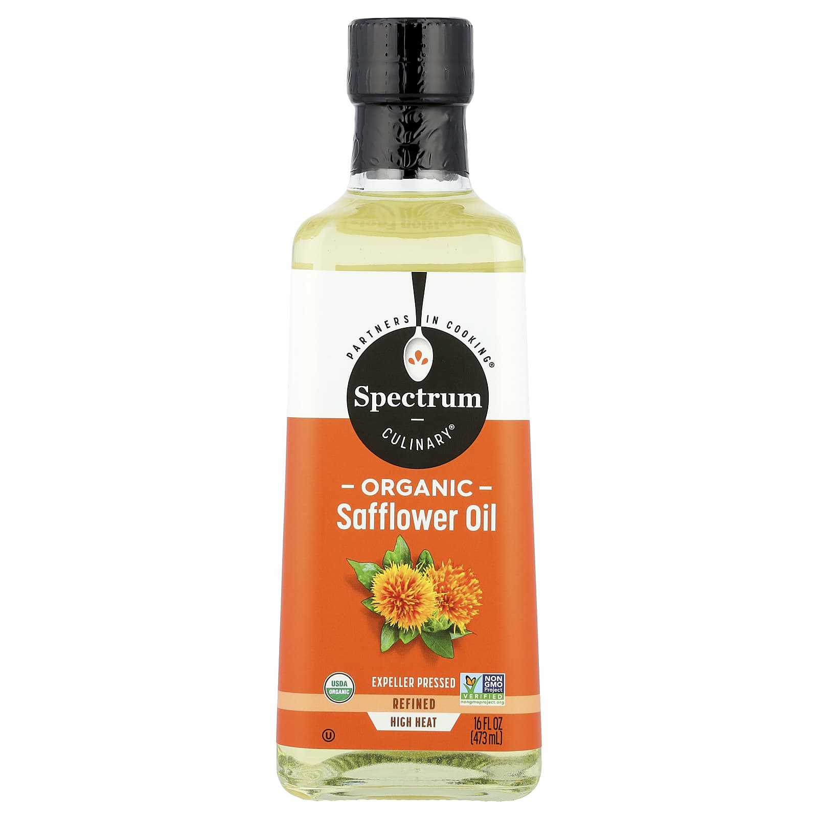 Spectrum Culinary, Organic Safflower Oil, Refined, 16 fl oz (473 ml) - Image 1