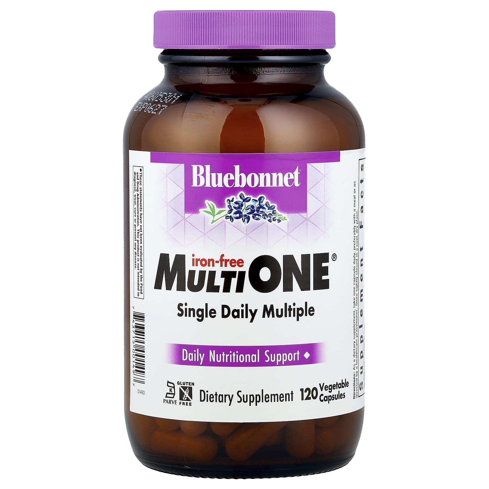 Bluebonnet Nutrition Single Daily Multiple Iron-Free Vitamin Supplement 120 Capsules - Image 1