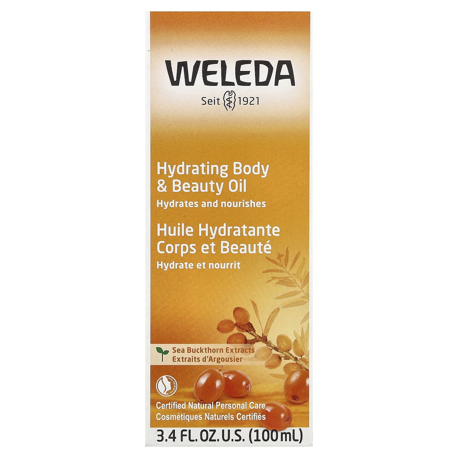 Weleda, Hydrating Body & Beauty Oil, Sea Buckthorn Extracts, 3.4 fl oz (100 ml) - Image 2