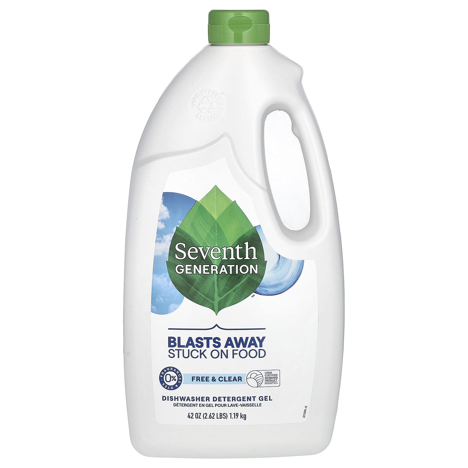 Seventh Generation, Dishwasher Detergent Gel, Free & Clear, 2.62 lb (1.19 kg) - Image 1