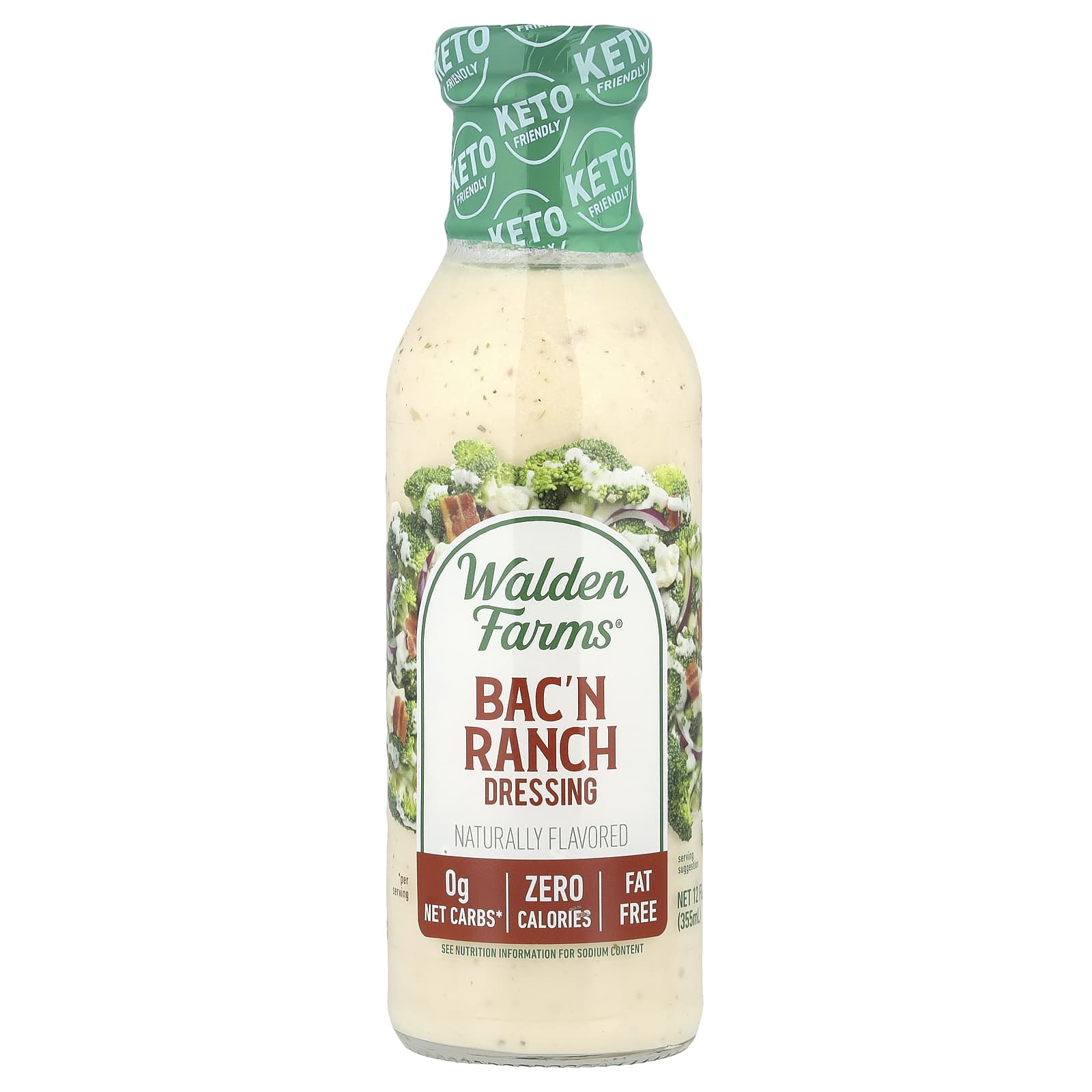 Walden Farms, Bac'n Ranch Dressing, 12 fl oz (355 ml) - Image 1