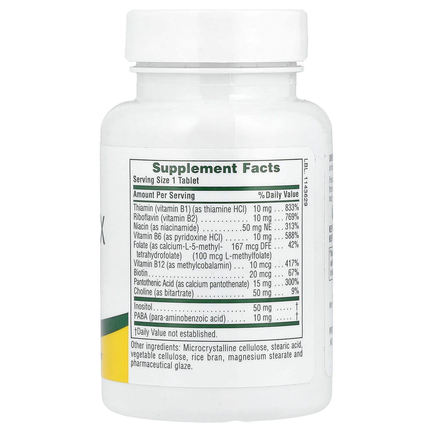 NaturesPlus, B-Complex with Rice Bran, 90 Tablets - Image 2