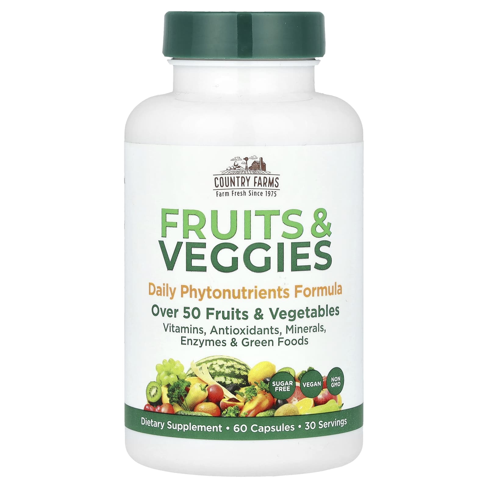 Country Farms Daily Phytonutrients, 60 Capsules, Vegan & Non GMO - Image 1