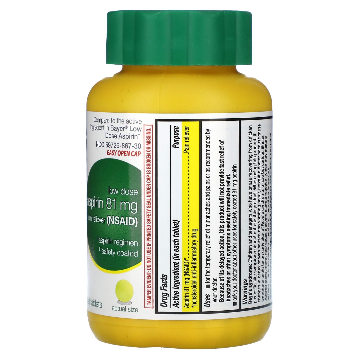 Ready in Case, Aspirin, 81 mg, 300 Enteric Coated Tablets - Image 2