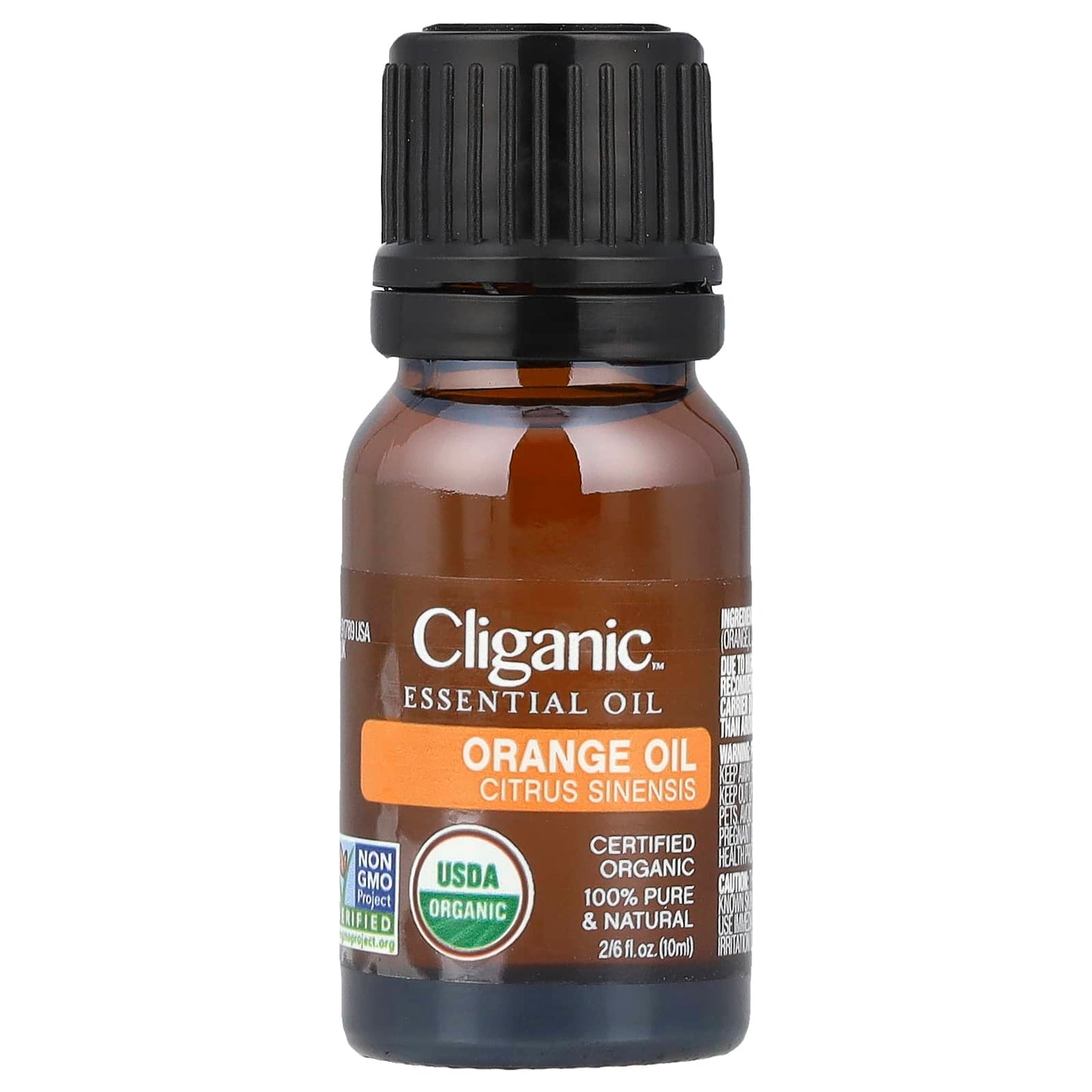 Cliganic USDA Organic Orange Essential Oil 10ml for Relaxation - Image 1